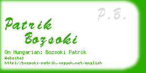 patrik bozsoki business card